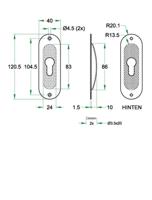 Schuifdeurkom ovaal rvs mat SL - thumbnail