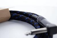 Cordial 14781 Jackplug Instrumenten Aansluitkabel [1x Jackplug male 6,3 mm (mono) - 1x Jackplug male 6,3 mm (mono)] 5 m Zwart, Blauw Textielmantel - thumbnail
