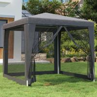 VidaXL Partytent met 4 mesh zijwanden 2,5x2,5 m hdpe antracietkleurig - thumbnail