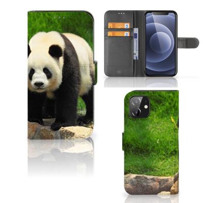 iPhone 12 | 12 Pro (6.1") | Telefoonhoesje | Met pasjeshouder | Panda