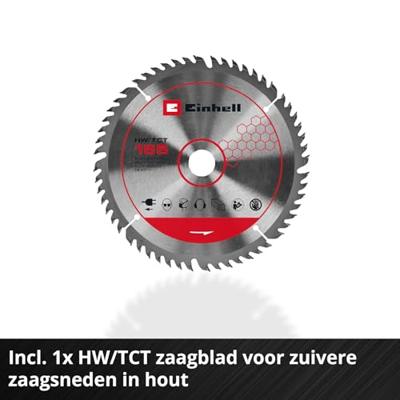 Einhell Professional TP-PS 18/165 Li BL - Solo Accu-invalzaag Zaagdiepte 90° (max.) 56 mm