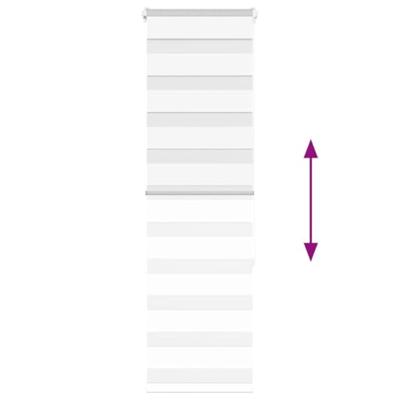 VidaXL Zebra rolgordijn 50x150 cm stofbreedte 45,9cm polyester wit