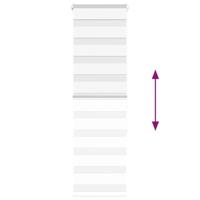 VidaXL Zebra rolgordijn 50x150 cm stofbreedte 45,9cm polyester wit - thumbnail