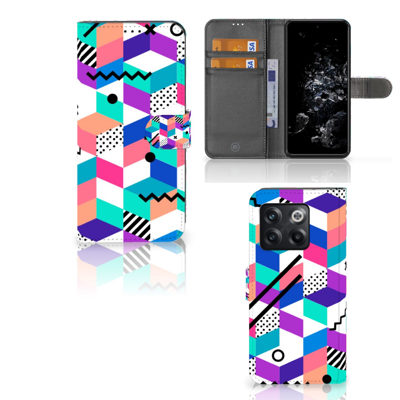 OnePlus 10T | Book Case | Blokken Kleurrijk