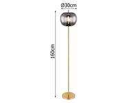 Globo Gouden vloerlampBlacky I enkel Ø 30cm - 15345SMM - thumbnail