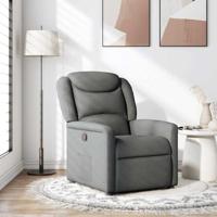 Fauteuil verstelbaar stof donkergrijs - thumbnail