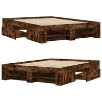 Bedframe zonder matras hout gerookt eikenkleurig 120x190 cm - thumbnail