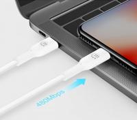 Manhattan USB-kabel USB-C stekker, Apple Lightning stekker 1.00 m Wit 394512 - thumbnail