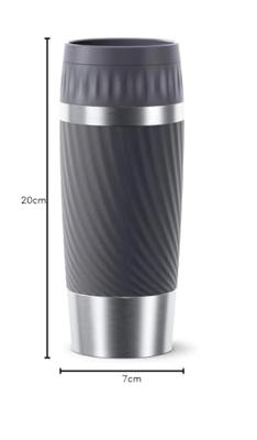 Tefal Travel Mug Easy Twist Thermobeker 0.36L Antraciet