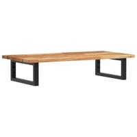 Badkamer wandschap staal en massief acaciahout - thumbnail