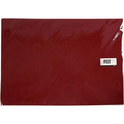 Creativ Company Hobbyvilt, vel 42x60 cm, dikte 3 mm, antiek rood, 1 vel
