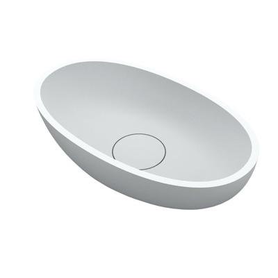 Waskom Riho Escala Opbouw Ovaal 55x32 cm Mat Wit