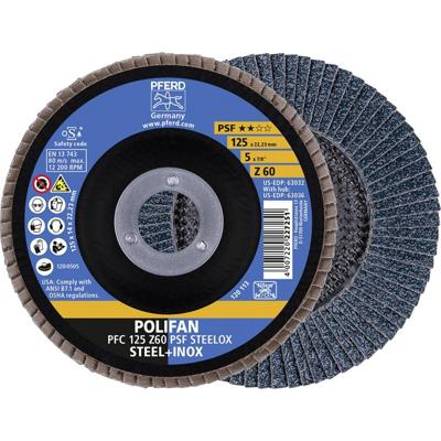 PFERD TOOLS 67766125 Z Psf Steelox Lamellenschijf Diameter 125 mm Boordiameter 22.23 mm Korrelgrootte (num) 60 10 stuk(s)