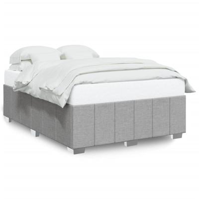 Bedframe zonder matras stof lichtgrijs 160x200 cm