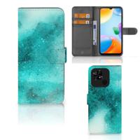 Hoesje Xiaomi Redmi 10C Painting Blue | Portemonnee hoesje - thumbnail