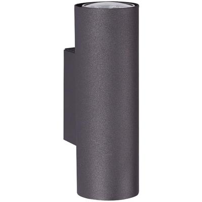 Moderne LED Wandlamp GU10 Mat Zwart Aluminium - Dubbele Lichtpunten