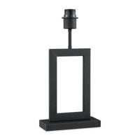 Zwart - Modern Bedlampje - Metalen tafellamp - 20 x 8 x 40.5 cm - Met Schakelaar - Ontworpen voor gebruik in slaapkamers en studeerkamer - voor Lampenkap met max.35cm - set met E27 Lampfittingen - Lichtbron niet inbegrepen - thumbnail