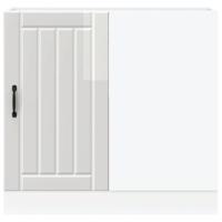 Spoelbakonderkast Lucca bewerkt hout hoogglans wit - thumbnail