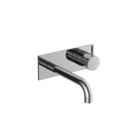 Inbouw Wastafelkraan Met Achterplaat Hotbath Cobber 18cm Gebogen Uitloop 1-Hendel Chroom - thumbnail