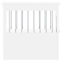 Hondenbench 45x62x59 cm bewerkt hout wit - thumbnail