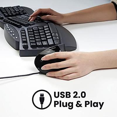 Perixx Perimice-513L Ergonomische muis USB Optisch Zwart 5 Toetsen 2000 dpi Ergonomisch - thumbnail
