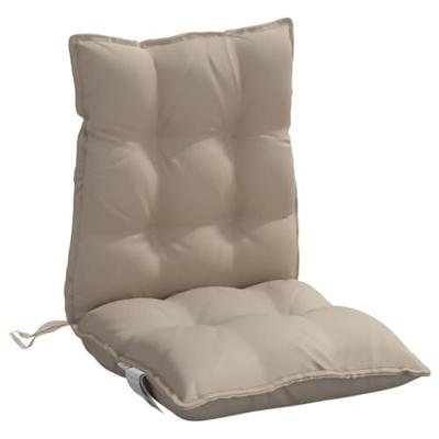 VidaXL Stoelkussens 6 st lage rug oxford stof taupe