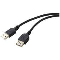 Renkforce RF-5771510 USB-kabel USB 2.0 USB-A bus, USB-A stekker 0.50 m Zwart PVC-mantel - thumbnail