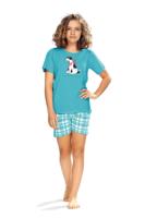 Blauwe meisjes shortama hond - thumbnail