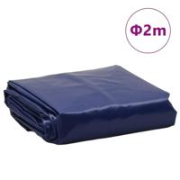 VidaXL Dekzeil 650 g/m² ø 2 m blauw - thumbnail