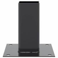 Spokkels vierkant 4 st 71x71 mm gepoedercoat staal antraciet - thumbnail