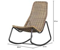 WOOOD Outdoor Schommelstoel 'Tom' Rattan, kleur Naturel - thumbnail