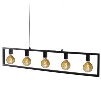 Freelight Hanglamp Distesa 5 lichts L 120 cm zwart