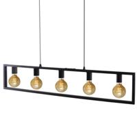 Freelight Hanglamp Distesa 5 lichts L 120 cm zwart - thumbnail