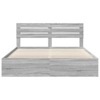 Bedframe Grijs Sonoma 200 x 200 cm Massief grenenhout - thumbnail