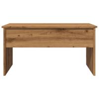 Salontafel 80x50,5x41,5 cm bewerkt hout artisanaal eikenkleurig - thumbnail