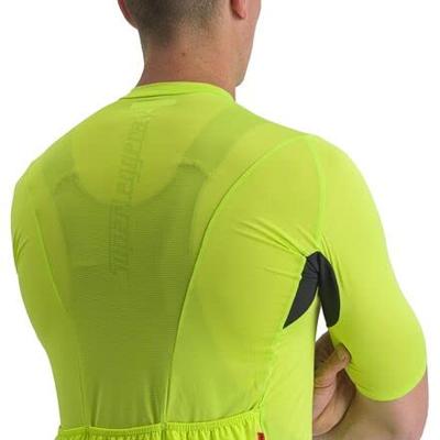 Castelli Superleggera 3 korte mouw fietsshirt groen/geel heren L Castelli Superleggera 3 korte mouw fietsshirt groen/geel heren L