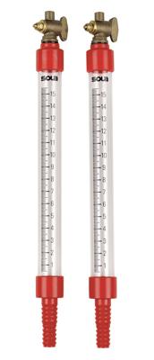 Sola Slangenwaterpas S1012 blister, 25cm schaal 0-155mm koperen kranen - 01450120 - 01450120