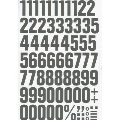 Magnetische cijfers 43mm wit/zwart Magnetische cijfers 43mm wit/zwart