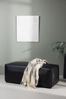 Nohr Poef 'Zorina' Lederlook, kleur Zwart - thumbnail