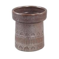 PTMD bloempot rail hoog m donkerbruin 14 cm | 12 stuks - thumbnail