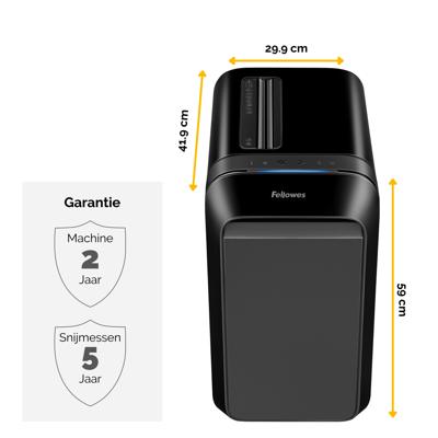Papiervernietiger fellowes lx220 2x12mm zwart