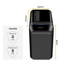 Papiervernietiger fellowes lx220 2x12mm zwart - thumbnail