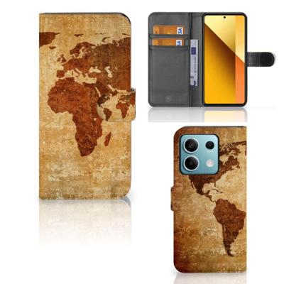Xiaomi Redmi Note 13 5G | Flip Cover | Wereldkaart Xiaomi Redmi Note 13 5G | Flip Cover | Wereldkaart