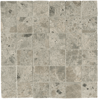 Nativa Grey macro mosaico zijde glans anticato 5x5 op net va