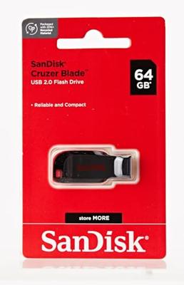 SanDisk Cruzer® Blade™ USB-stick 64 GB Zwart SDCZ50-064G-B35 USB-A 2.0 SanDisk Cruzer® Blade™ USB-stick 64 GB Zwart SDCZ50-064G-B35 USB-A 2.0