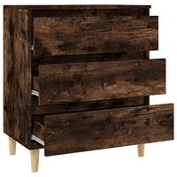 Dressoir 60x35x70 cm bewerkt hout gerookt eikenkleurig - thumbnail