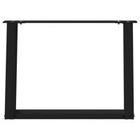 Salontafelpoten 2 st U-vormig 60x(42-43) cm staal zwart - thumbnail