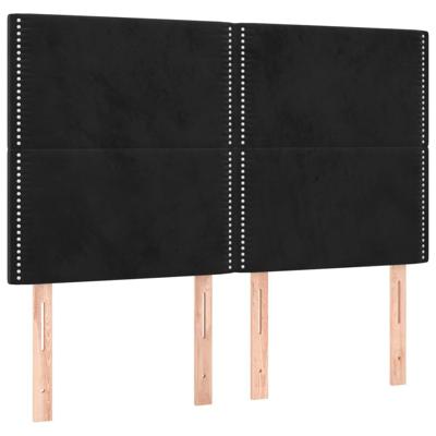 Bedframe zonder matras 140x200 cm fluweel zwart