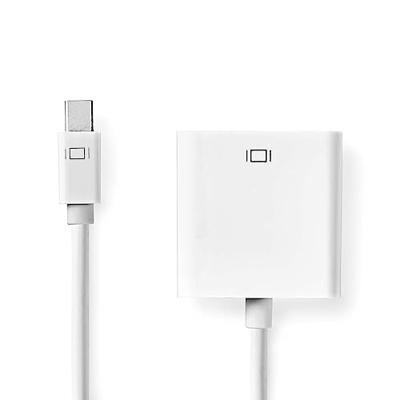 Nedis - Mini DisplayPort kabel - DisplayPort 1.2 - Mini DisplayPort stekker - VGA vrouwelijk - 21.6 Gbps - vernikkeld - 0,20 m - rond - PVC - wit