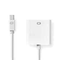 Nedis - Mini DisplayPort kabel - DisplayPort 1.2 - Mini DisplayPort stekker - VGA vrouwelijk - 21.6 Gbps - vernikkeld - 0,20 m - rond - PVC - wit - thumbnail